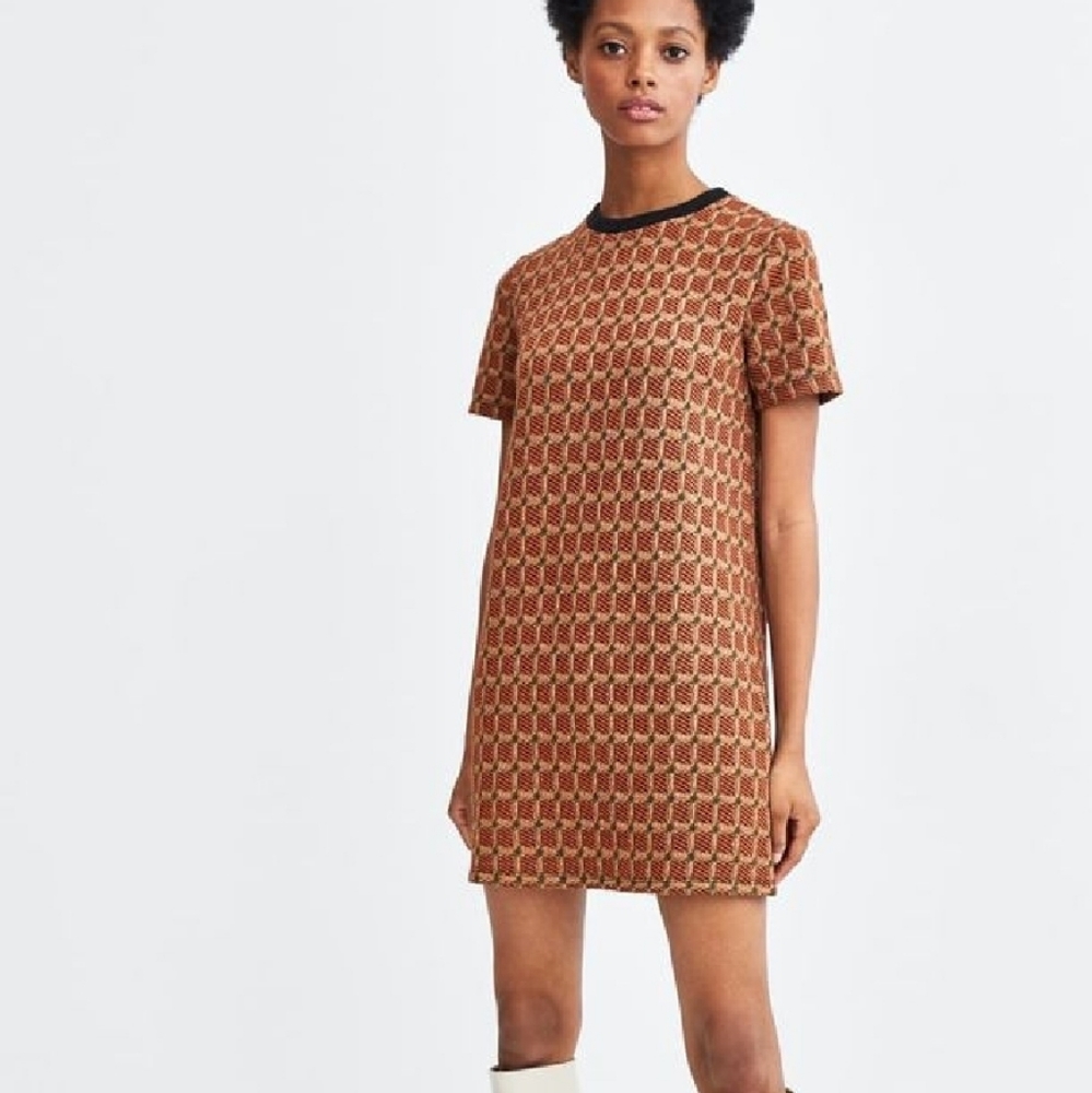 Zara sparkly Jacquard dress